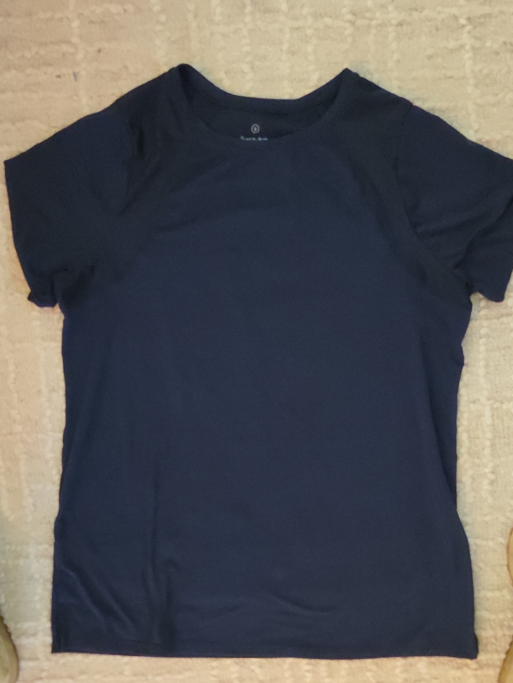 Sweaty Betty Womens Navy Blue Performance Short Sleeve Workout Shirt Top Size S